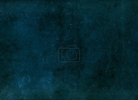 Dust scratch. Grunge overlay. Black blue color faded old film weathered messy texture fractured negative particles noise effect abstract background.