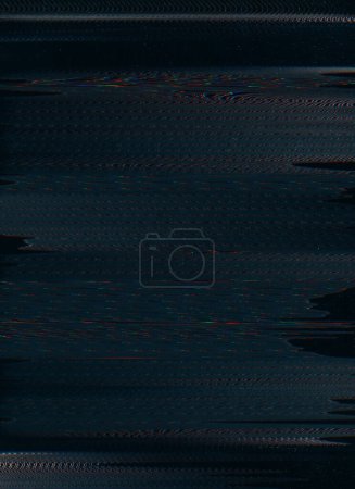 Glitch texture. Digital noise. Black overlay colorful pixel signal frequency vhs error fuzzy curve internet blockchain futuristic abstract background.