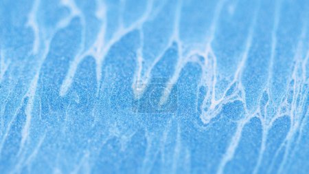 Onde scintillante. Grains colorés. Bleu abstrait océan art peint brillant monochrome scintille déconcentré texture fond bokeh lumières copier l'espace.