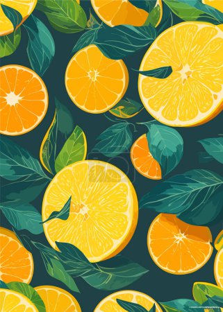 Orange Seamless patterns design fabric
