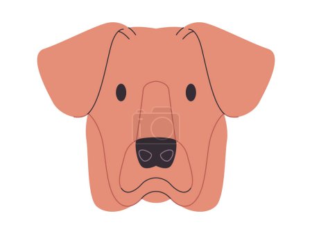 Téléchargez les photos : Tête chinook chien brun couleur sauvage nature mammifère animal domestique mignon adorable amical animal vecteur - en image libre de droit