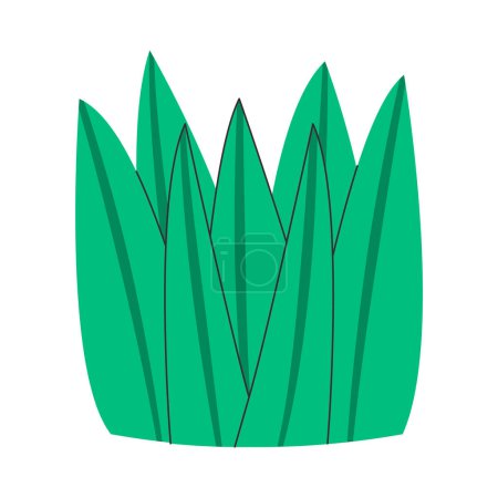 Téléchargez les illustrations : Vert herbe couleur nature feuille fraîche plante écologie bio extérieur feuillage pelouse environnement vecteur - en licence libre de droit