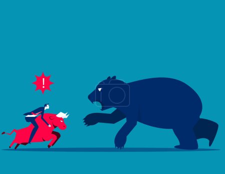 Illustration for Bullish vs. Bearish markets stock exchange. Business financial vector illustration - Royalty Free Image