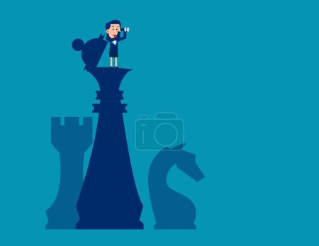 Illustration for Plan ahead to win business competition. Success strategy - Royalty Free Image