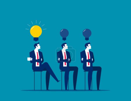 Illustration for Leader standing out from the crowd. Business vector illustration - Royalty Free Image