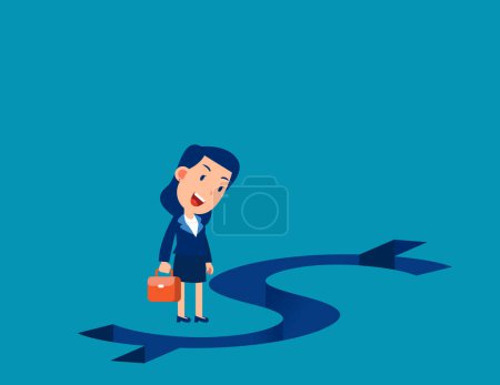 Illustration for Businessman looking at trap with money. Business incentive trap vector illustration - Royalty Free Image