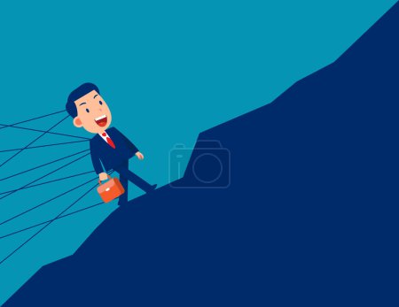 Illustration for Obstacles for success. Business endeavor vector illustration - Royalty Free Image