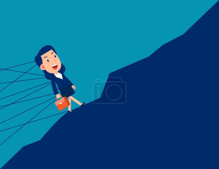 Ilustración de Obstacles for success. Business endeavor vector illustration - Imagen libre de derechos
