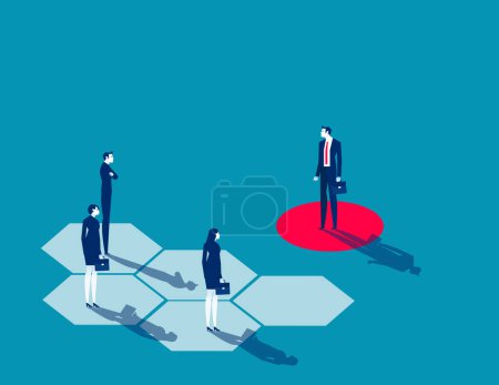 Illustration for Business team leader. Business vector illustration concept - Royalty Free Image