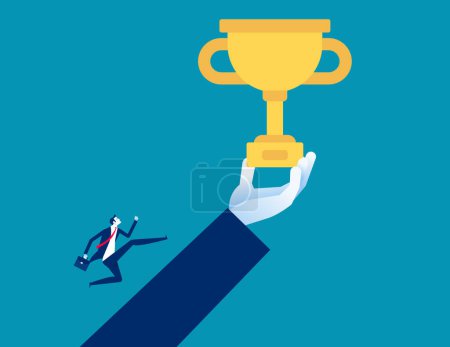 Illustration for Motivation to achieve goal. Business vector illustration - Royalty Free Image
