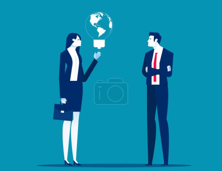Illustration for Creativity and new ideas. Business visionary technology vector concep - Royalty Free Image
