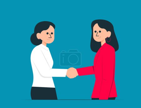 Illustration for Person shake hands. Agreement and completed the deal with a handshak - Royalty Free Image
