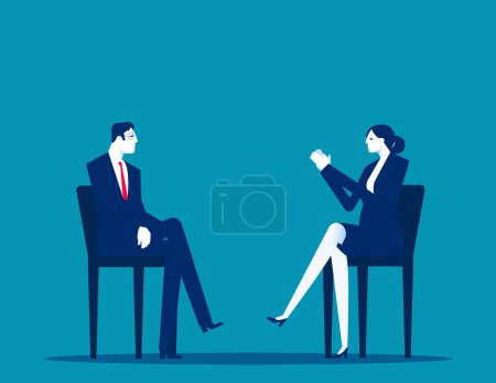 Illustration for Consultative sales. Customer support and advertisin - Royalty Free Image