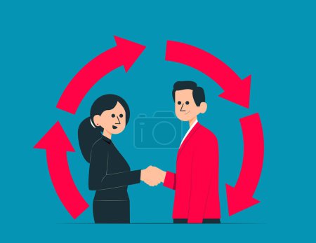 Illustration for Customer relationship management. Analysis and marketing vector concep - Royalty Free Image