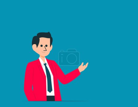 Illustration for Business person inviting. Vector illustration cartoon concep - Royalty Free Image