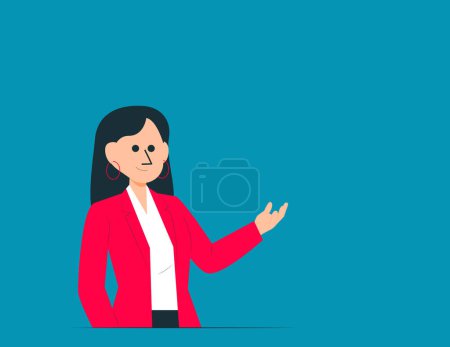 Illustration for Business person inviting. Vector illustration cartoon concep - Royalty Free Image
