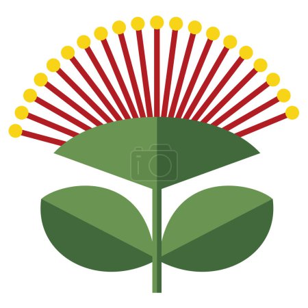 Neuseeland Pohutukawa Blume Symbol