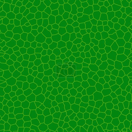 Illustration for Green cells seamless pattern. Leaf structure. Fresh greenary template background. Plant repeated texture for organic, eco, agro and scientific design. voronoi endless backdrop. Abstract background. Vector Illustration. - Royalty Free Image