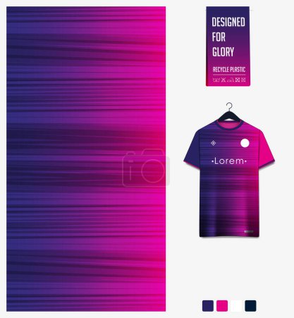 Illustration for Fabric textile pattern design for soccer jersey, football kit, sport t-shirt mockup for football club. Uniform front view. Abstract pattern for sport background. Fabric pattern. Vector Illustration - Royalty Free Image