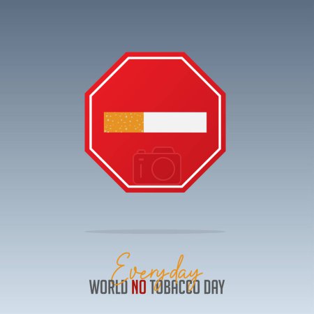 Téléchargez les illustrations : 31 mai World No Tobacco Day concept design. Affiche Journée sans tabac. Arrêtez de fumer pour la bannière de sensibilisation. Il est temps d'arrêter de fumer concept. Illustration vectorielle. - en licence libre de droit