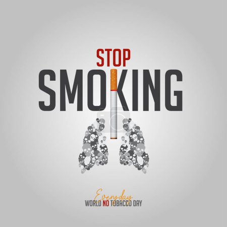 Téléchargez les illustrations : 31 mai World No Tobacco Day concept design. Affiche Journée sans tabac. Arrêtez de fumer pour la bannière de sensibilisation. Arrêtez de fumer concept. Illustration vectorielle. - en licence libre de droit