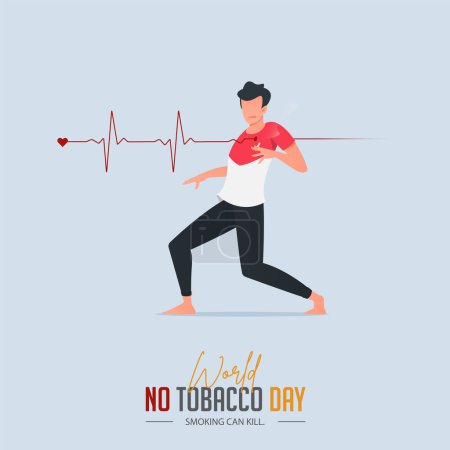 Ilustración de 31 de mayo Día Mundial Sin Tabaco concepto de diseño. Cartel del Día del Fumador. Deja de fumar por un cartel de sensibilización. Deja de fumar concepto. Ilustración vectorial. - Imagen libre de derechos
