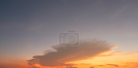 Photo for Sunset sky. Abstract nature background. Dramatic blue with orange colorful clouds in twilight time. - Royalty Free Image