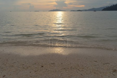 Photo for Clear blue turquoise seawater, Andaman sea in Phuket island in summer season, Thailand. Water in ocean pattern wallpaper background. - Royalty Free Image