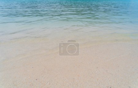 Photo for Clear blue turquoise seawater, Andaman sea in Phuket island in summer season, Thailand. Water in ocean pattern wallpaper background. - Royalty Free Image