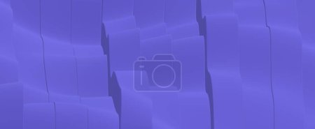 Foto de Rayas abstractas púrpura onda de fondo. Líneas retorcidas del océano serpenteantes con 3d renderizar gradiente oscuro. Muelles decorativos para descenso rápido - Imagen libre de derechos