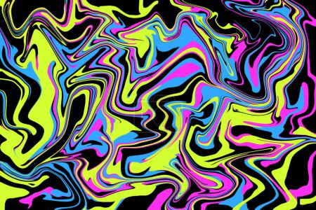 Photo for Neon liquid paint abstract wallpaper and design - Royalty Free Image