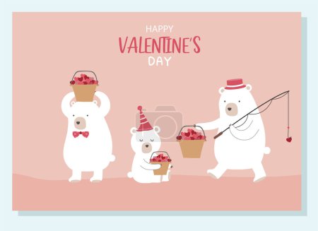 Téléchargez les illustrations : Cute animal with Valentine's day balloon.February 14. Design with cute animal.love, couple, heart, valentine,Vector illustrations. - en licence libre de droit