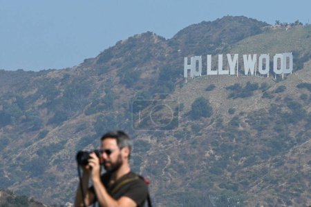 Photo for Los Angeles, California, USA - July 30, 2023: The Hollywood Sign in Los Angeles. - Royalty Free Image