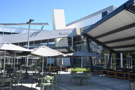 Photo for Mountain View, CA, USA - July 28, 2023: The Googleplex  headquarters complex of Google and its parent company, Alphabet Inc, located at 1600 Amphitheatre Parkway in Mountain View, California. - Royalty Free Image