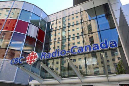 Photo for Vancouver, BC, Canada - August 2023: CBC Logo on the CBC Vancouver office. - Royalty Free Image