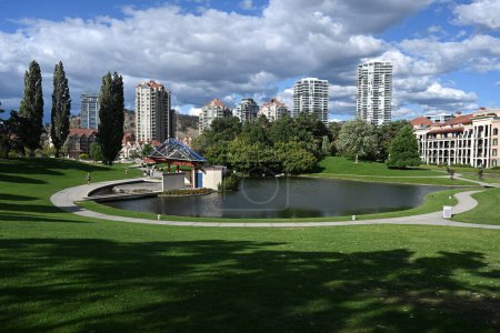 Kelowna cityscape. The city of Kelowna in British Columbia, Canada. 