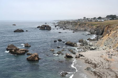 Foto de Coastal California, también conocida como la costa de California y la costa dorada. Regiones costeras del estado de Calif - Imagen libre de derechos