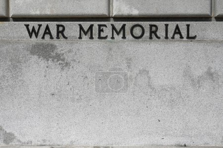 Photo for San Francisco, CA, USA - July 26, 2023: The inscription War Memorial on the War Memorial Veterans Building of San Francisco. - Royalty Free Image