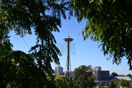 Téléchargez les photos : Seattle, WA, États-Unis - 3 août 2023 : Aiguille spatiale à Seattle. - en image libre de droit