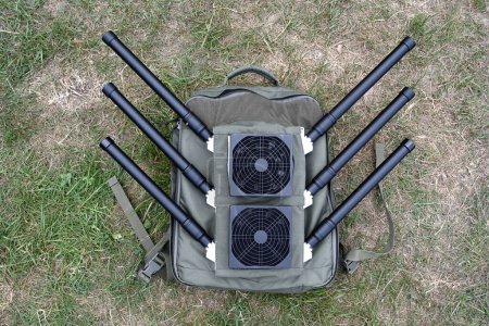 Anti-drone backpack. WB, radio-electronic warfare. Portable anti-drone systems