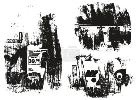 Ripped & Torn Paper Background Mix Grunge Punk Style High Detail Abstract Vector Background Mix Set 