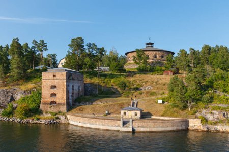 Die Festung Oskar-Fredriksborg ist eine der Verteidigungsstellungen im Stockholmer Archipel, Schweden