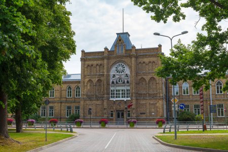 Gymnasium in Ventspils in Latvia. Ventspils is a city in the Courland region of Latvia. Latvia is one of the Baltic countries.