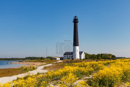 High lighthouse Sorve is the most recognizable sight on Saaremaa island in Estonia