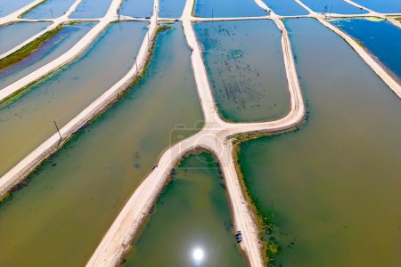 Photo for Aerial view of irrigation tanks at Bakersfield, California. - Royalty Free Image