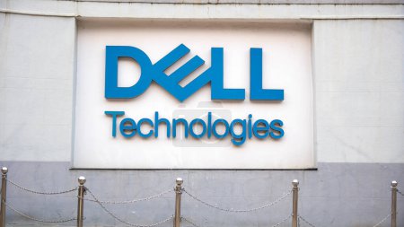 Téléchargez les photos : Hyderabad, INDE - 08 décembre 2023 : Dell Technologies signe à HITEC Hyderabad, est une entreprise américaine de transformation numérique. - en image libre de droit