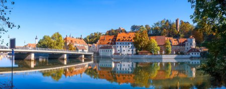 Photo for Scenic panoramic landscape of Landsberg am Lech city in Bavaria, Germany. - Royalty Free Image