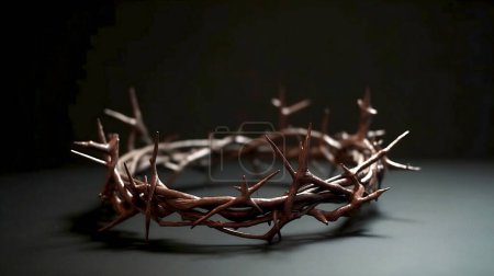 La corona de espinas, que simboliza el sufrimiento y la resurrección de Jesucristo. Foto de alta calidad