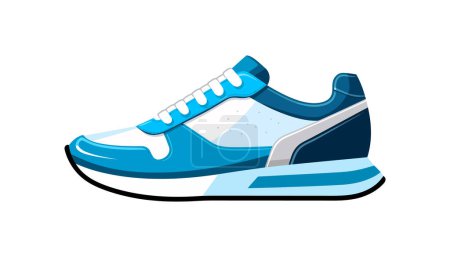Photo for Colored sneaker on a white background. Sport shoes. Vector illustration - Royalty Free Image