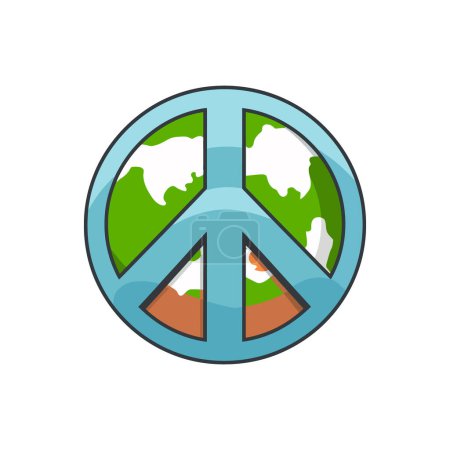 Photo for Peace symbol, colored sign on a white background. Vector illustration - Royalty Free Image